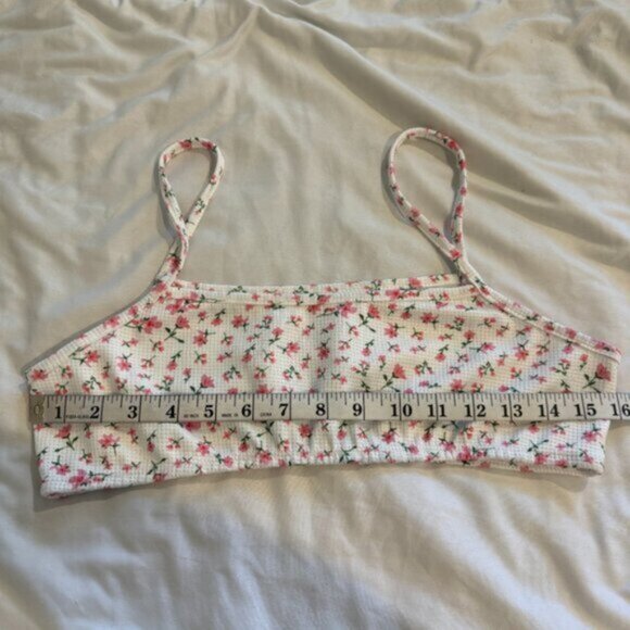 Women Cute Matching Set Sleeveless Floral Print Set Size L - Picture 5 of 9